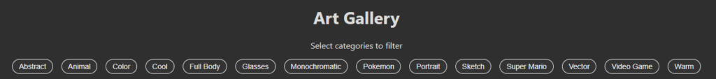 Category Buttons for App Component